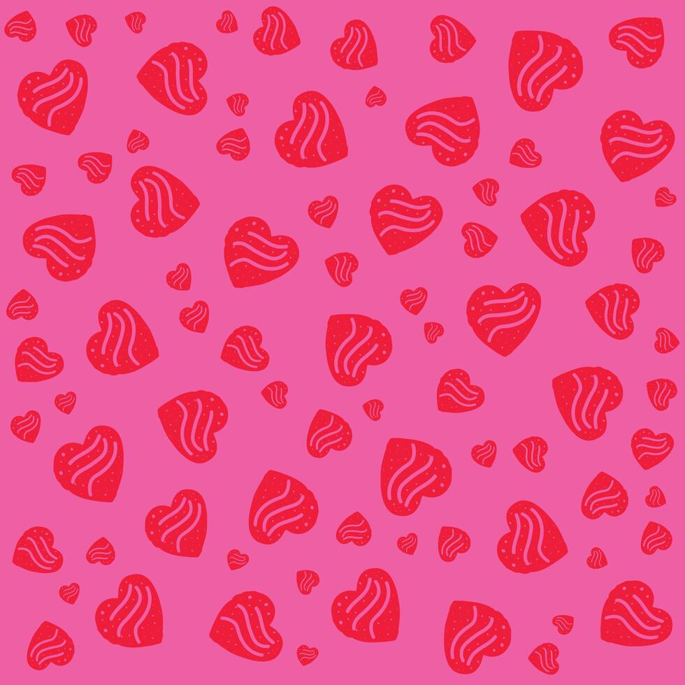 Red hearts pattern,Valentines day background vector