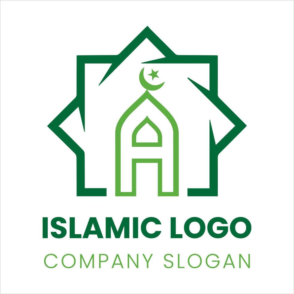 islámico logo diseño vector