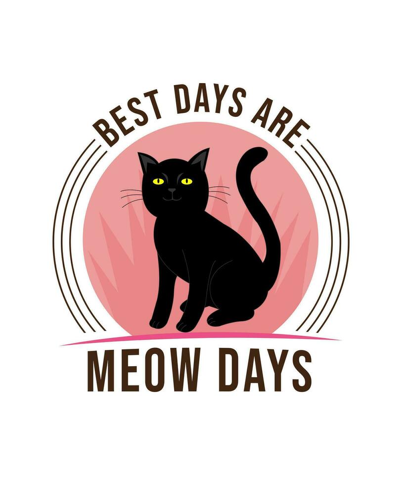 gato mamá y mejor dias son gato día camiseta diseño vector ilustración