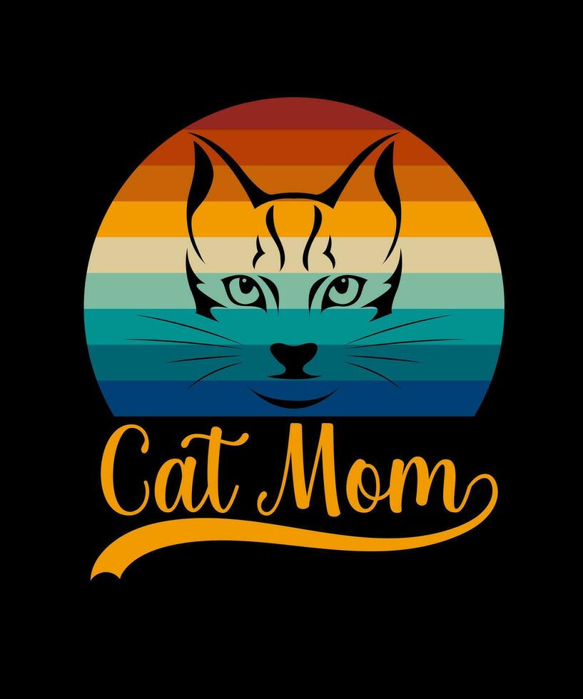 gato mamá y mejor dias son gato día camiseta diseño vector ilustración