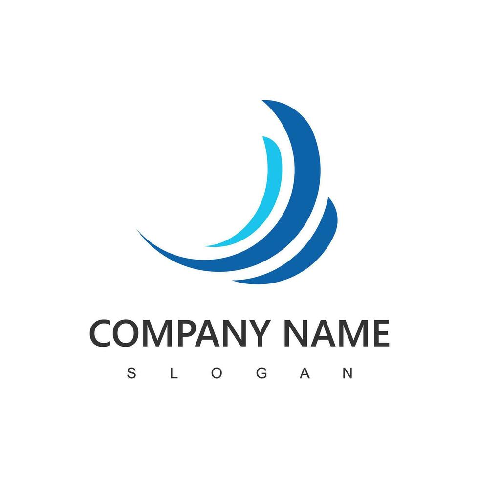 Abstract wings logo design template vector