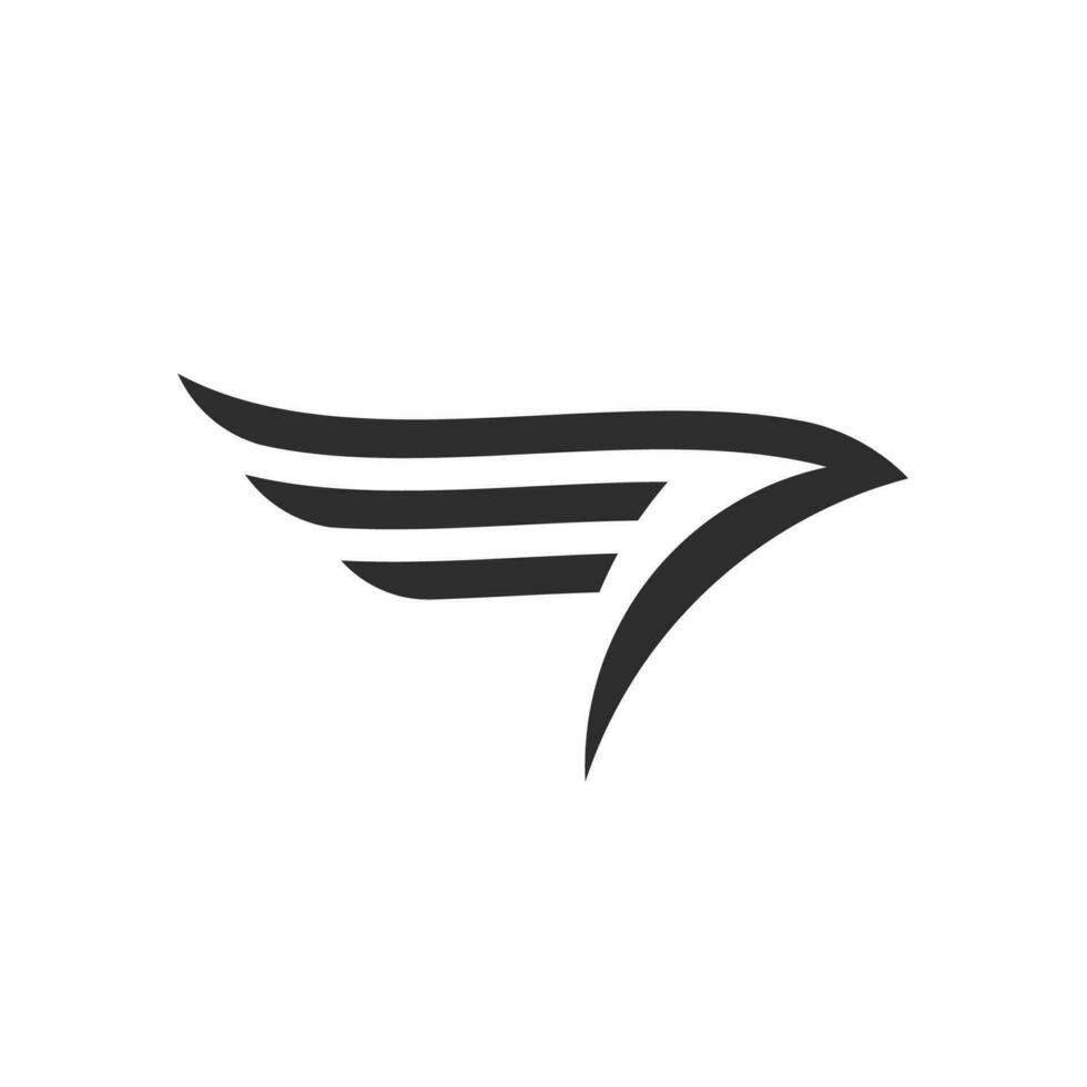 Abstract wings logo design template vector