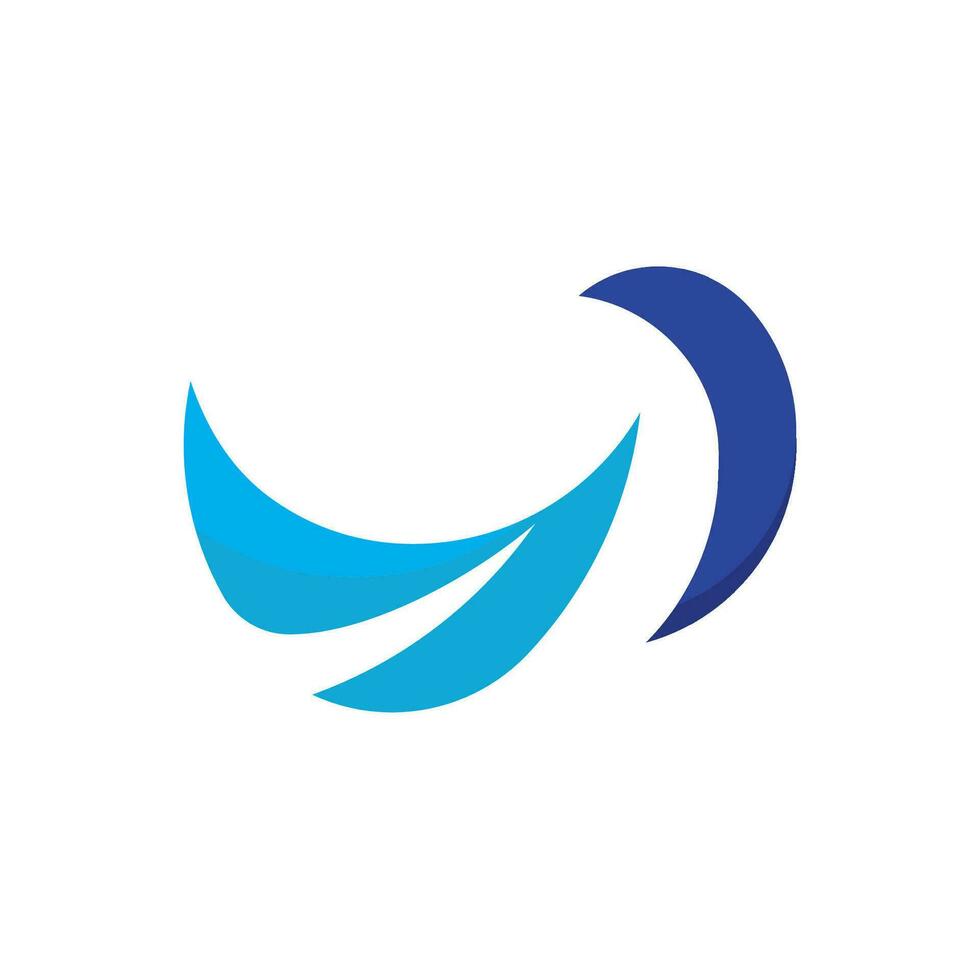 Abstract wings logo design template vector