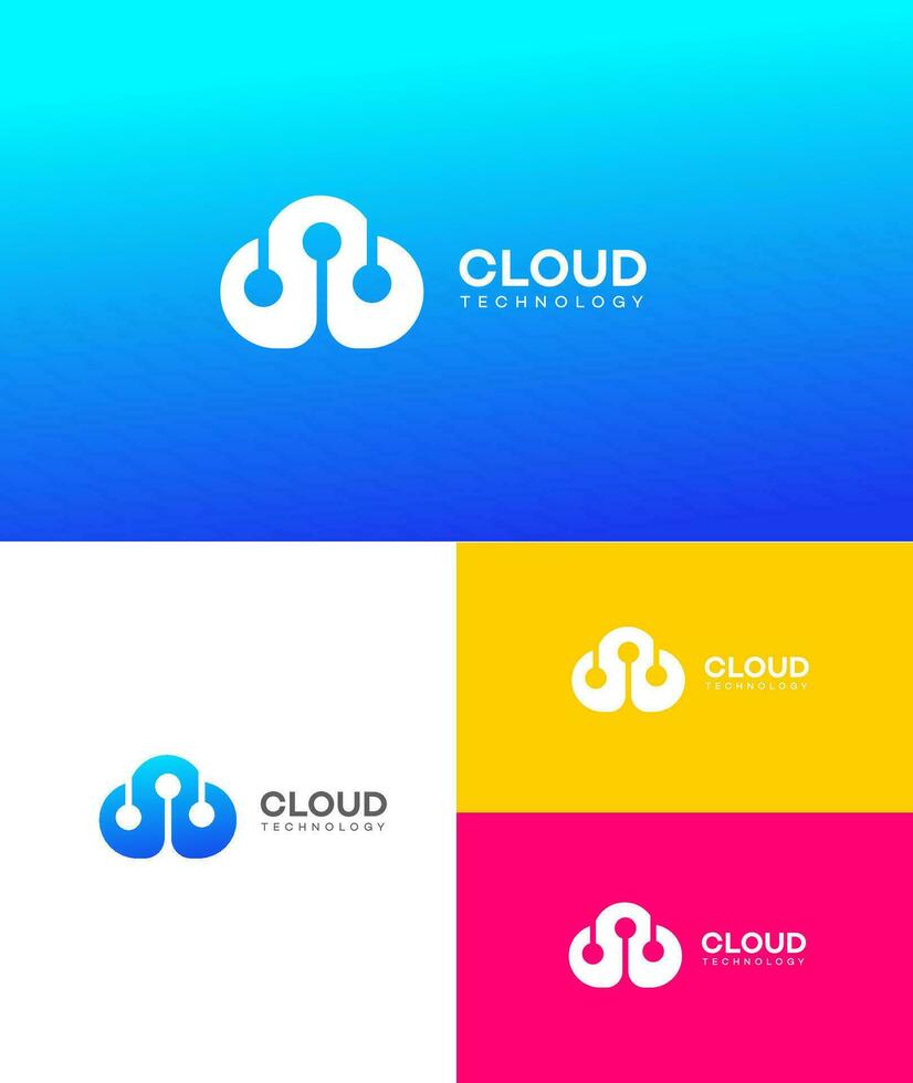 nube tecnología logo vector