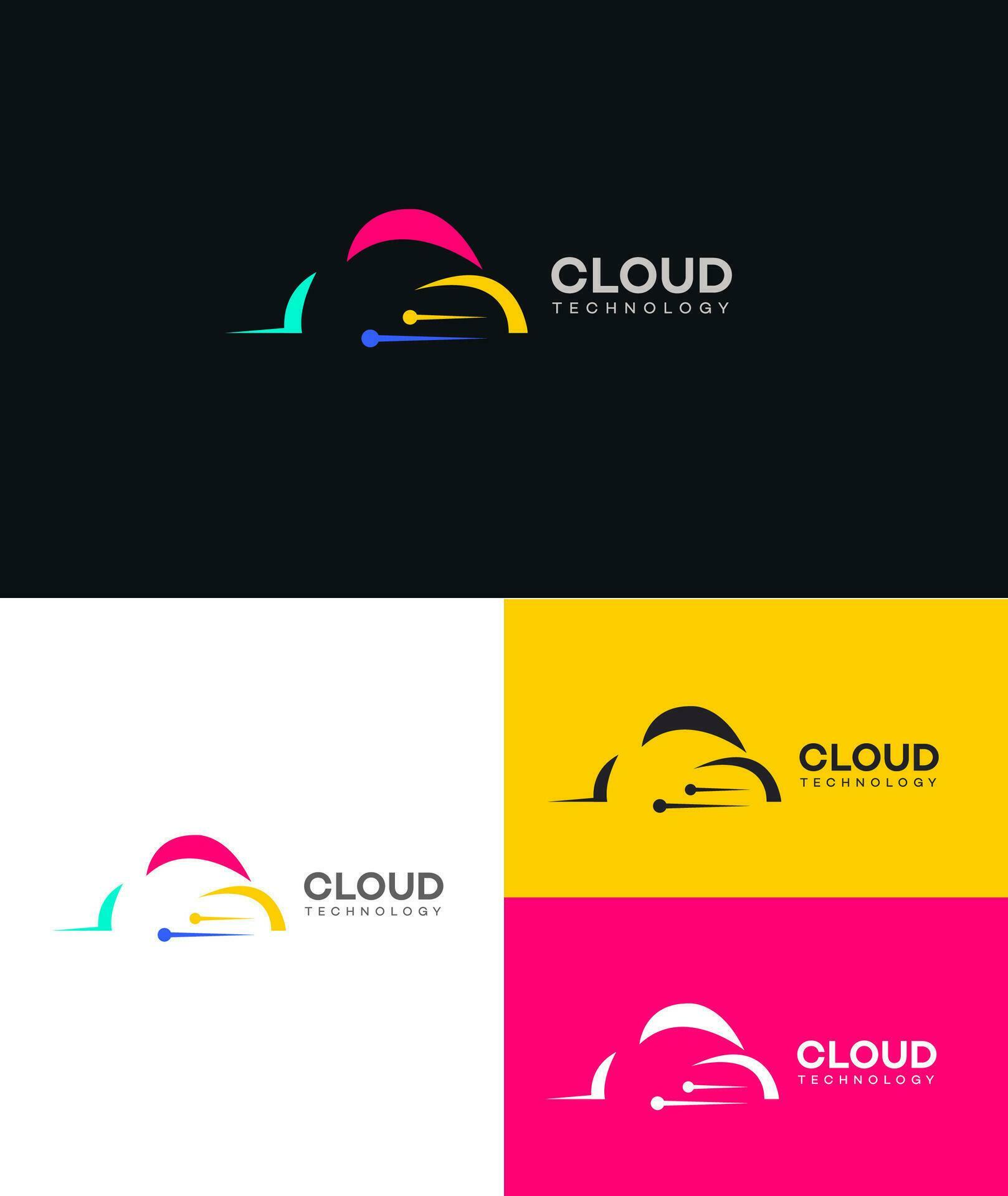 cloud technology logo 36174552 Vector Art at Vecteezy