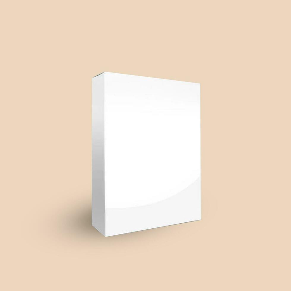 Mock up white cardboard box. Set of Blank white product packagings box. photo