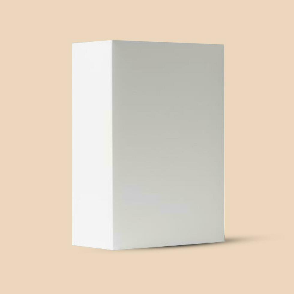 Mock up white cardboard box. Set of Blank white product packagings box. photo