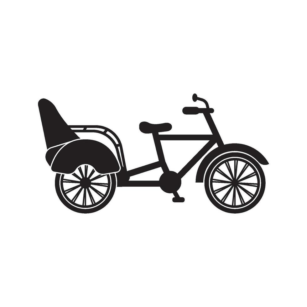 Rickshaw symbol logo icon, vector illustration template design