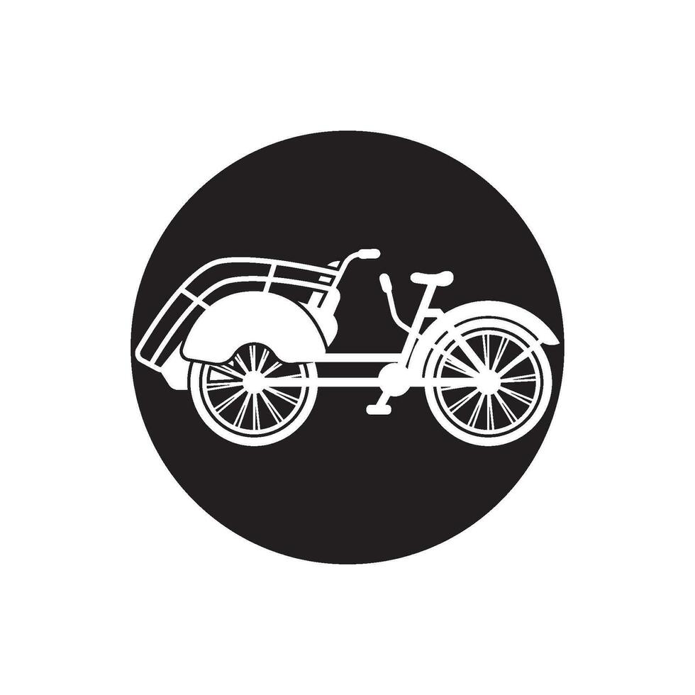 Rickshaw symbol logo icon, vector illustration template design