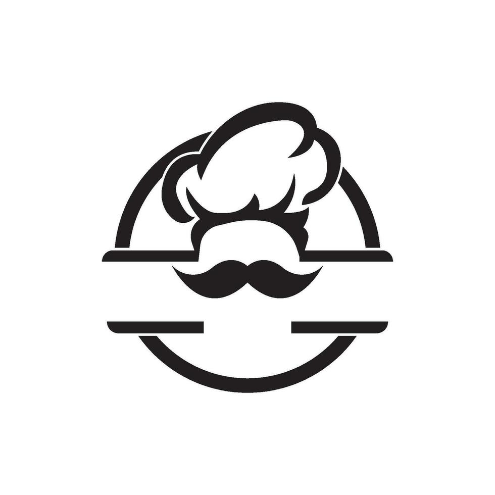 sombrero, chef, logotipo, plantilla, vector, ilustración vector