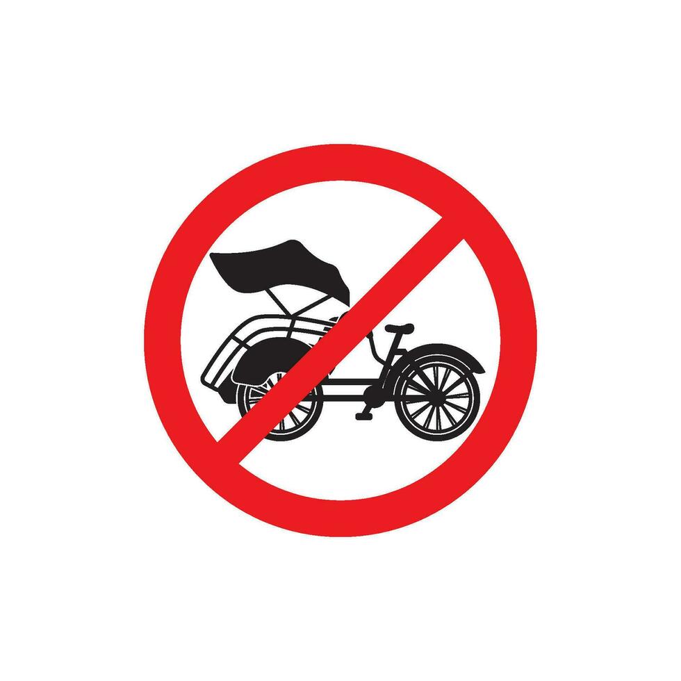 Rickshaw symbol logo icon, vector illustration template design