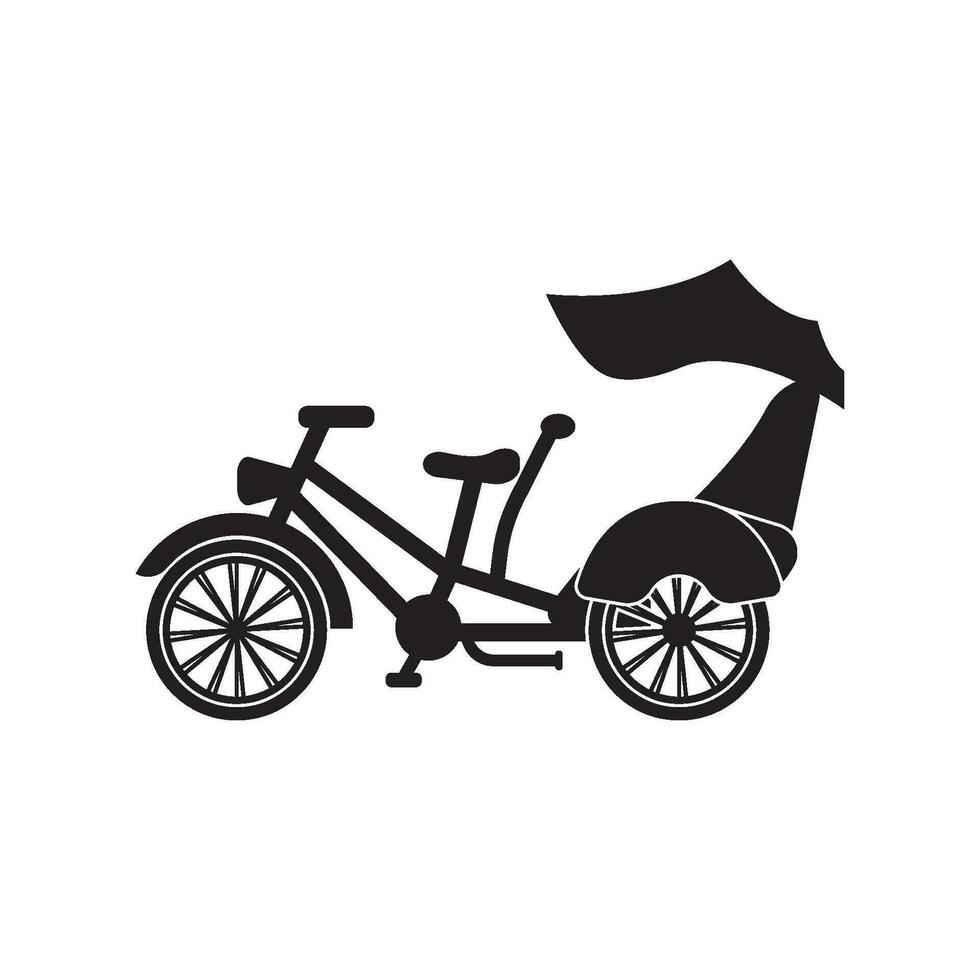 Rickshaw symbol logo icon, vector illustration template design