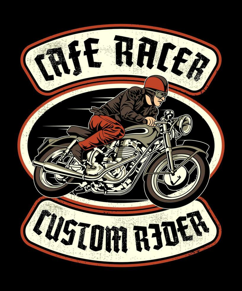 Cafe Racer Vintage Vector Illustration