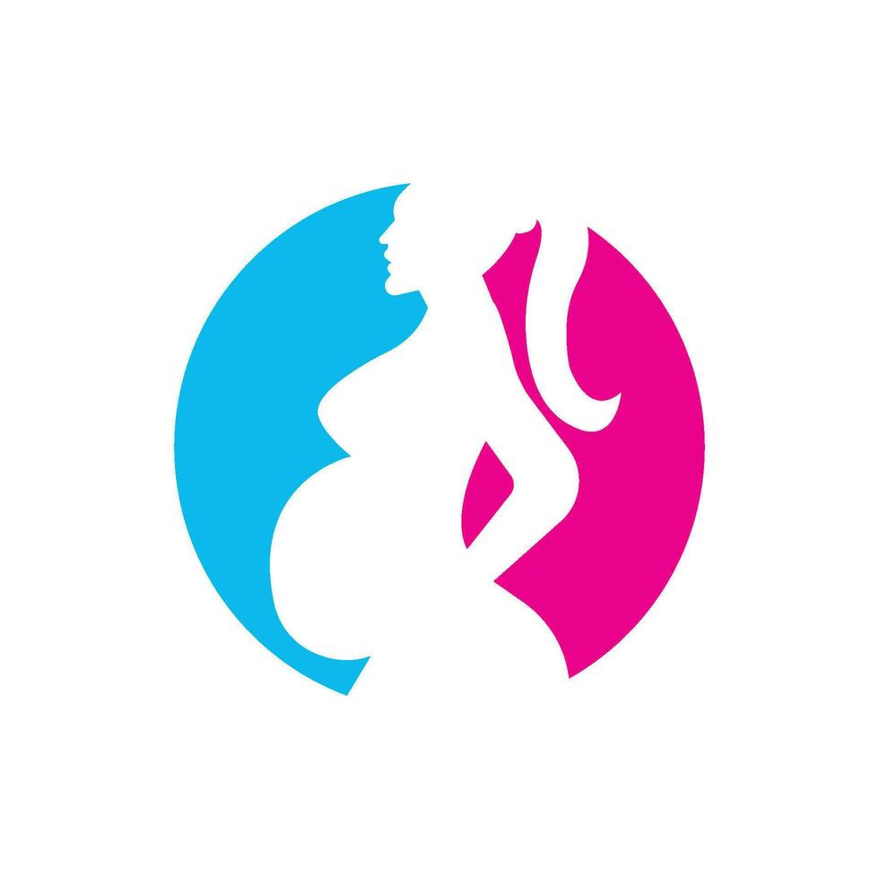 Pregnant mother logo icon, vector illustration design