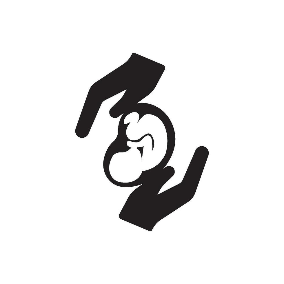 Pregnant mother logo icon, vector illustration design