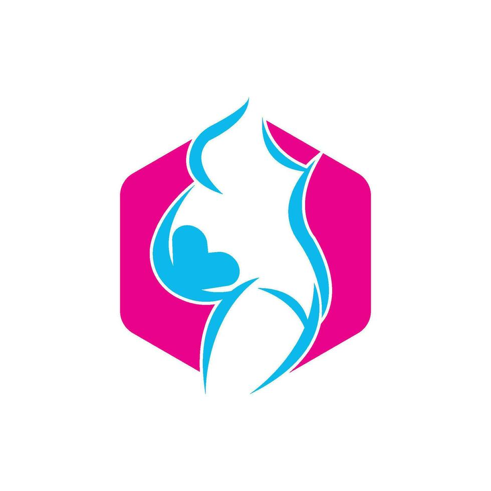 Pregnant mother logo icon, vector illustration design