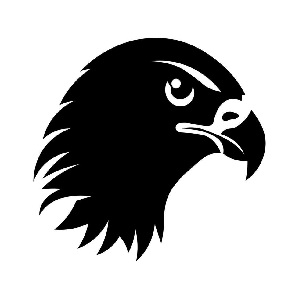 Falcon black vector icon isolated on white background