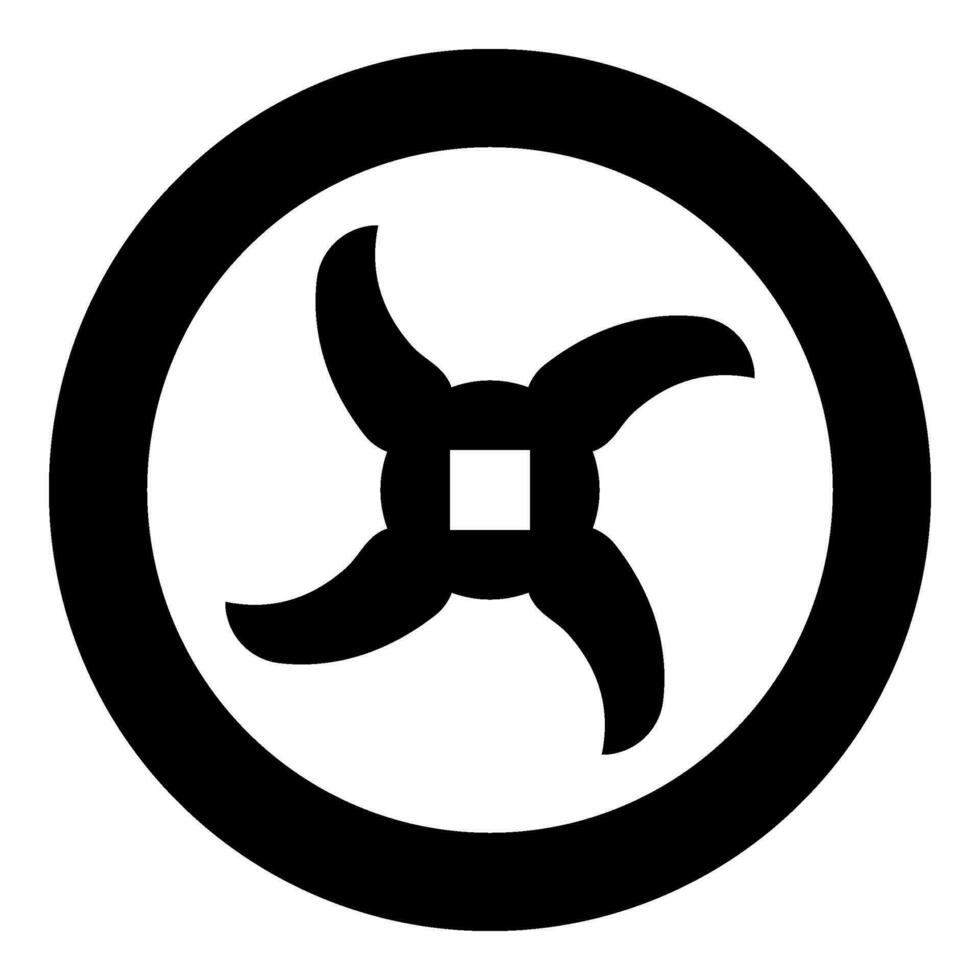Knife for meat grinder mincer chopper accessory spare component part icon in circle round black color vector illustration image solid outline style