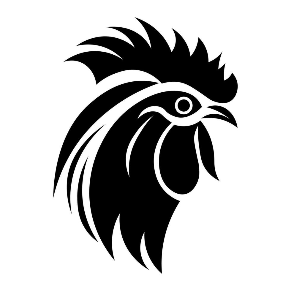 Rooster black vector icon isolated on white background 36175151 Vector