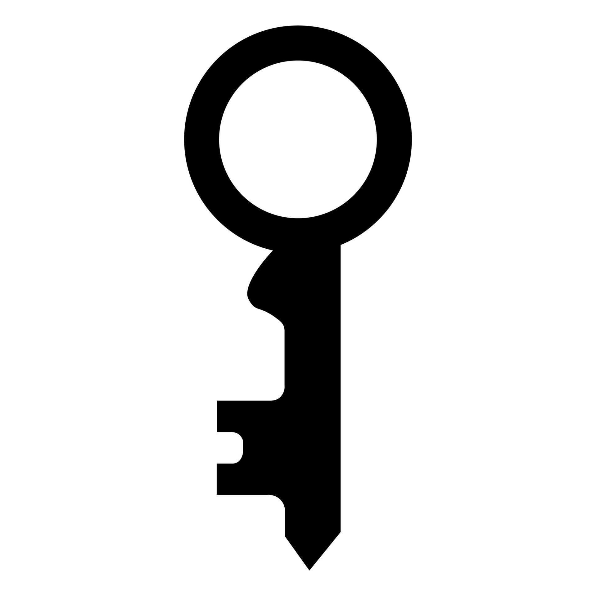 Key black vector icon isolated on white background 36175157 Vector Art