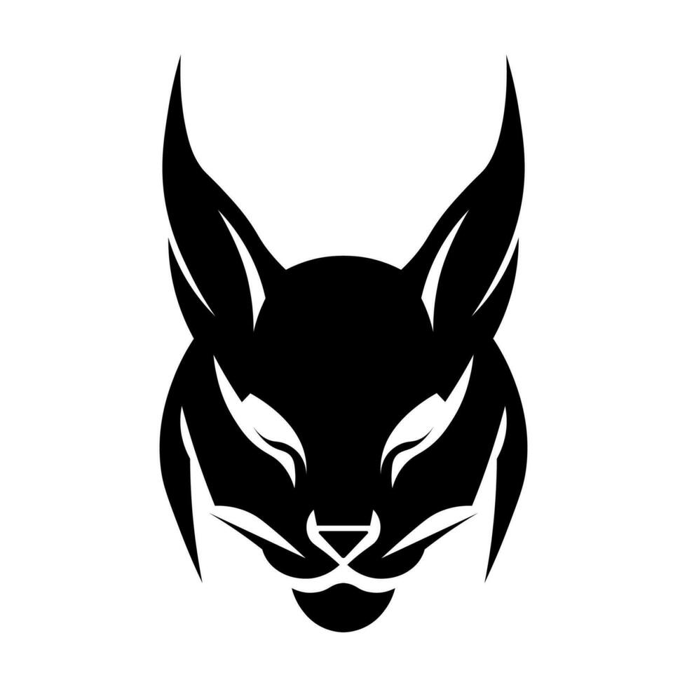 Lynx black vector icon isolated on white background