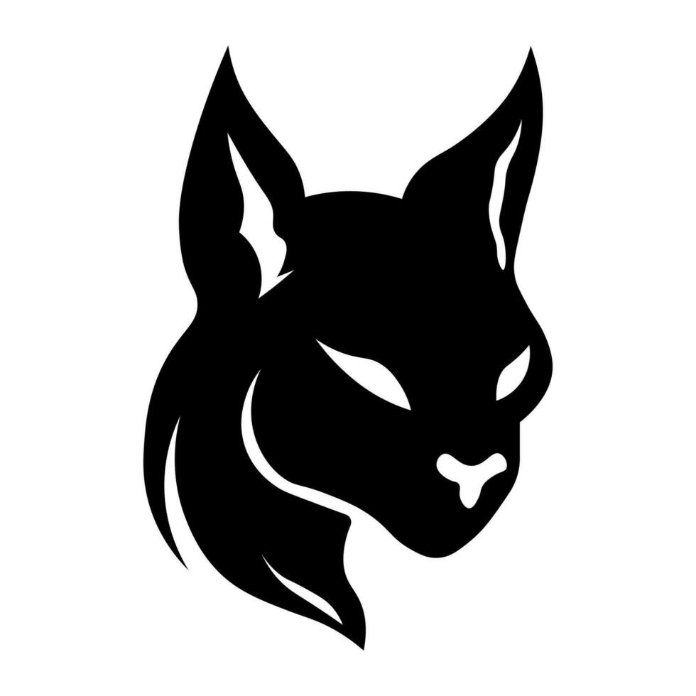 Lynx black vector icon isolated on white background