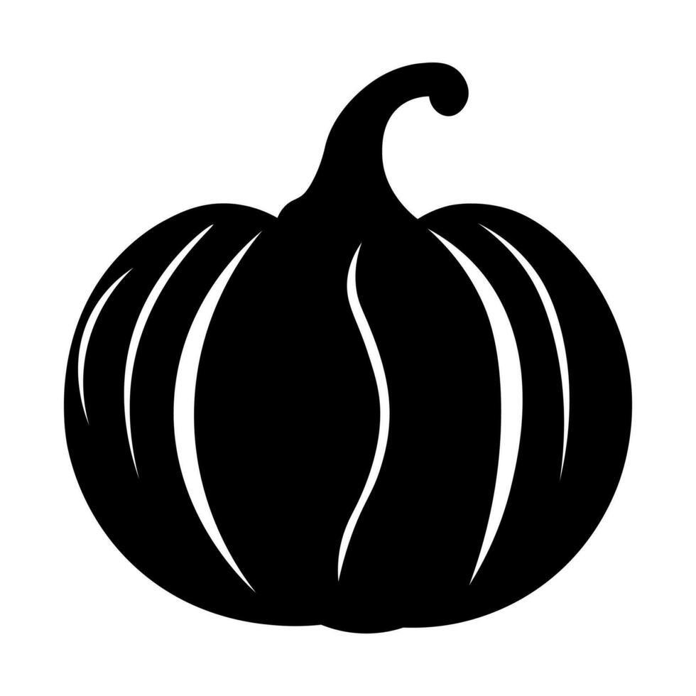 calabaza negro vector icono aislado en blanco antecedentes