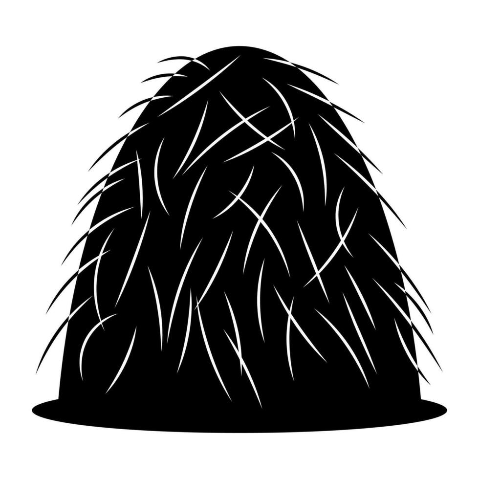 Haystack black vector icon isolated on white background