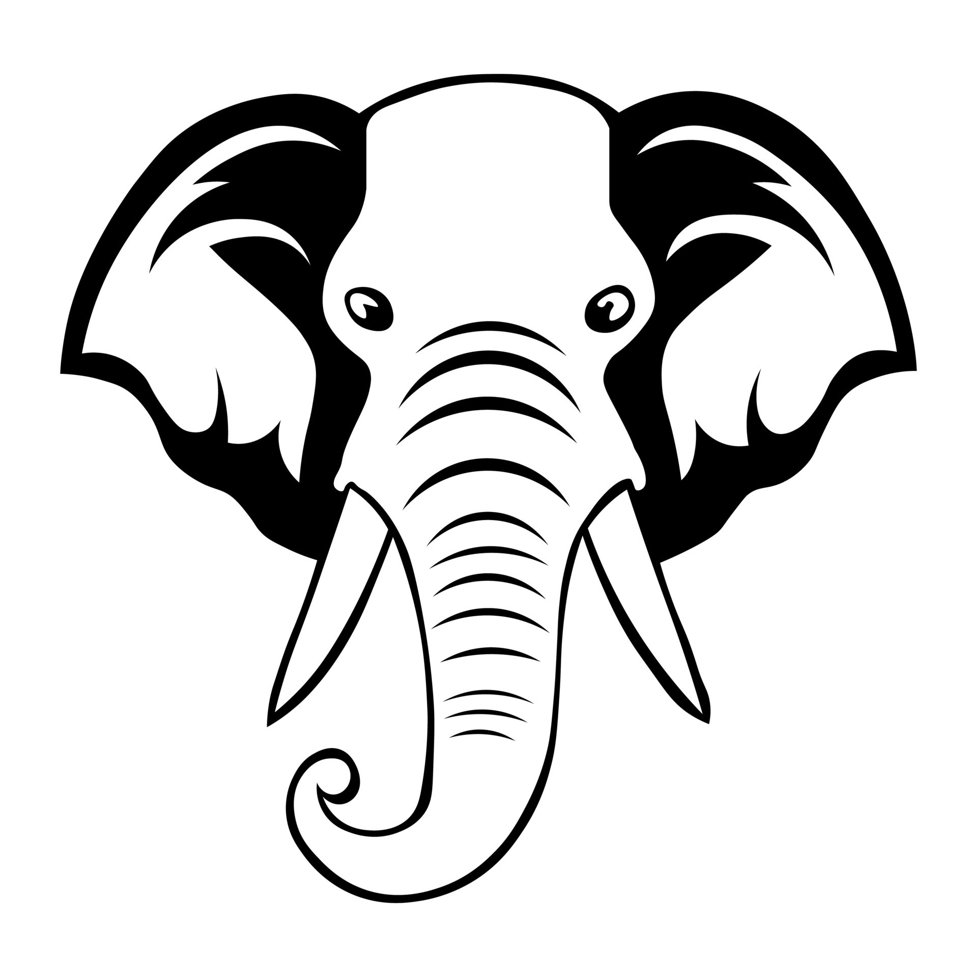 Elephant black vector icon isolated on white background 36175251 Vector