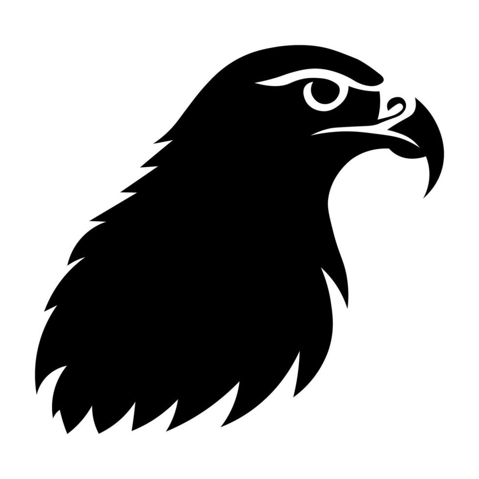 Falcon black vector icon isolated on white background