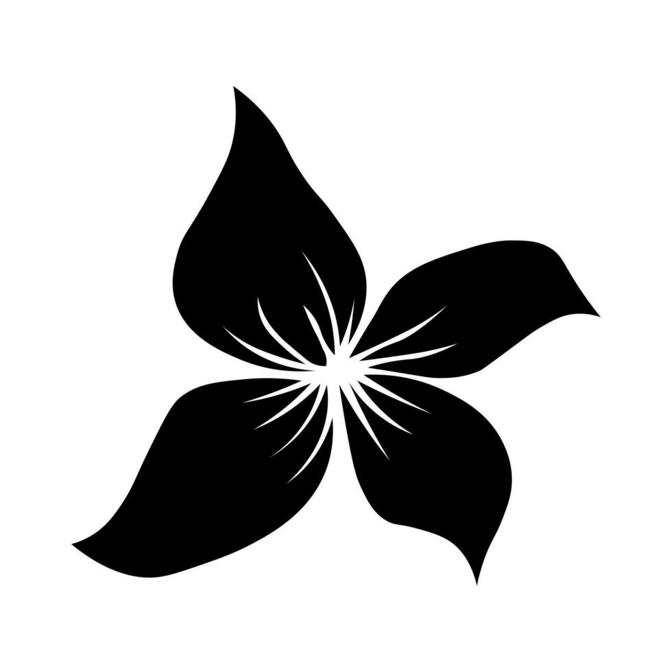floración negro vector icono aislado en blanco antecedentes