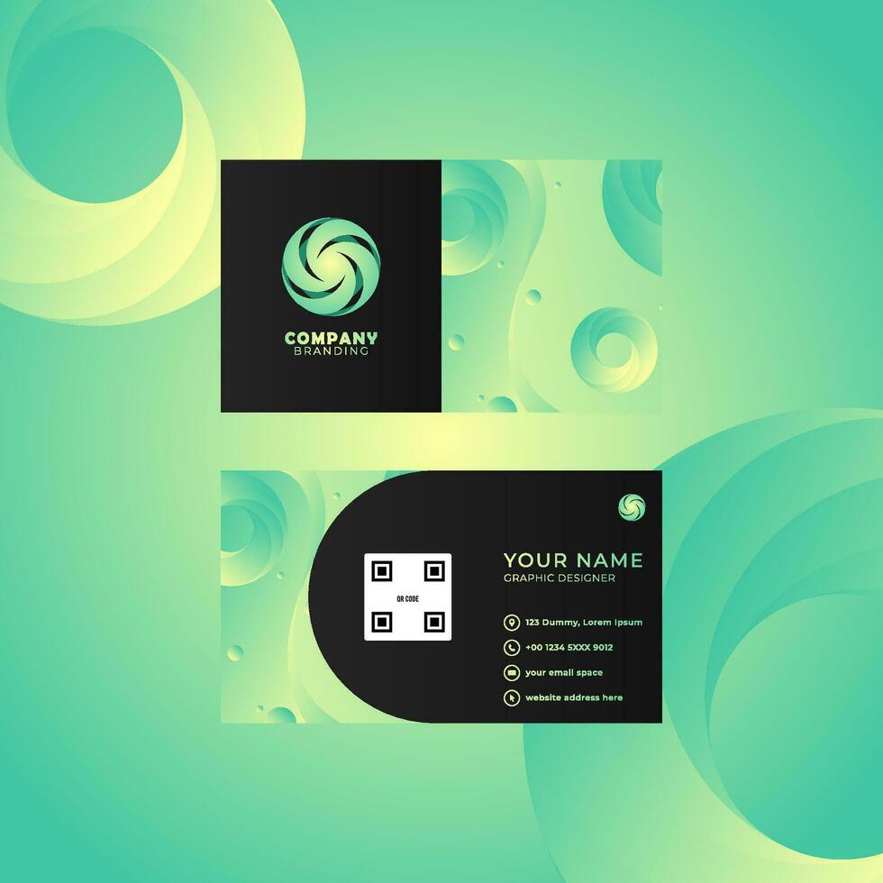 stylish liquid horizontal business card template vector