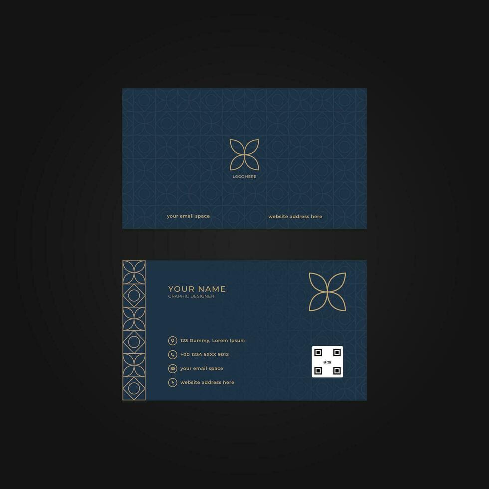 stylish gradient mesh horizontal business card template vector