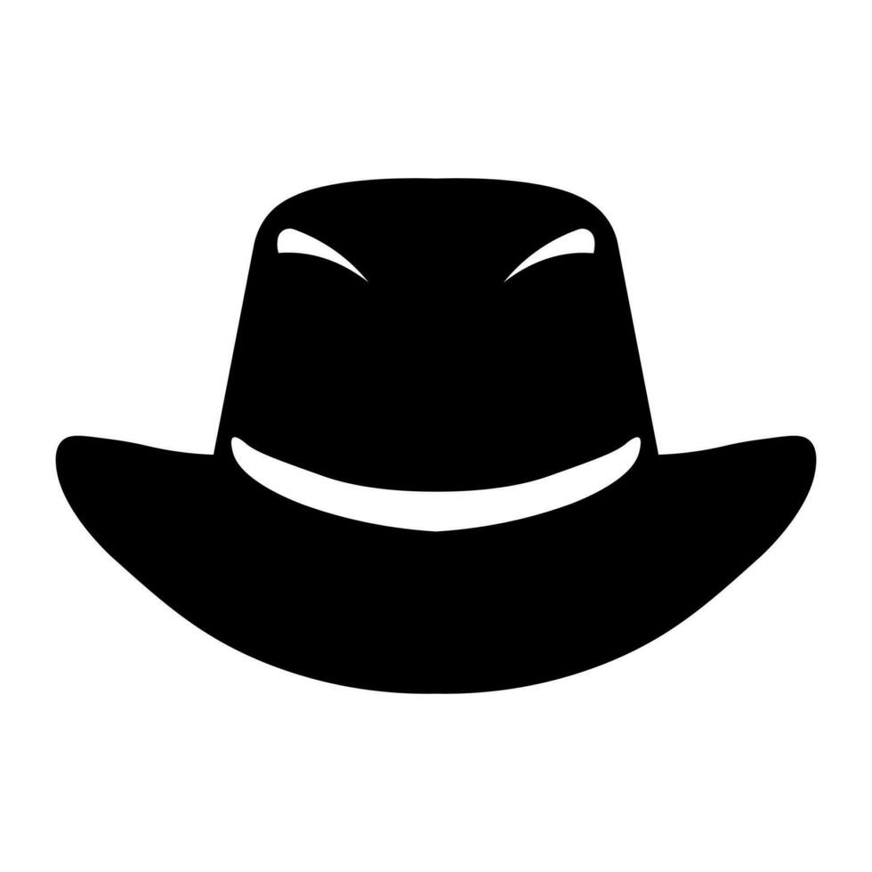 sombrero negro vector icono aislado en blanco antecedentes