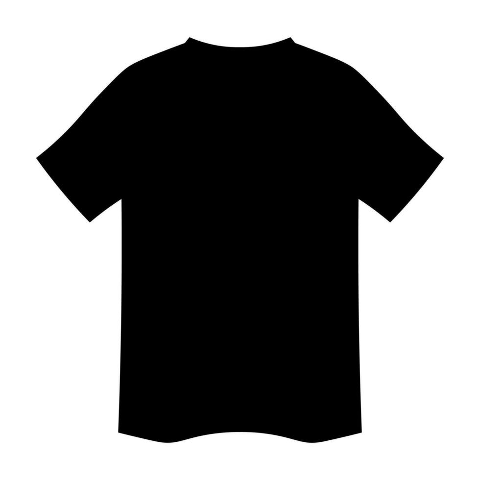 T-shirt black vector icon isolated on white background