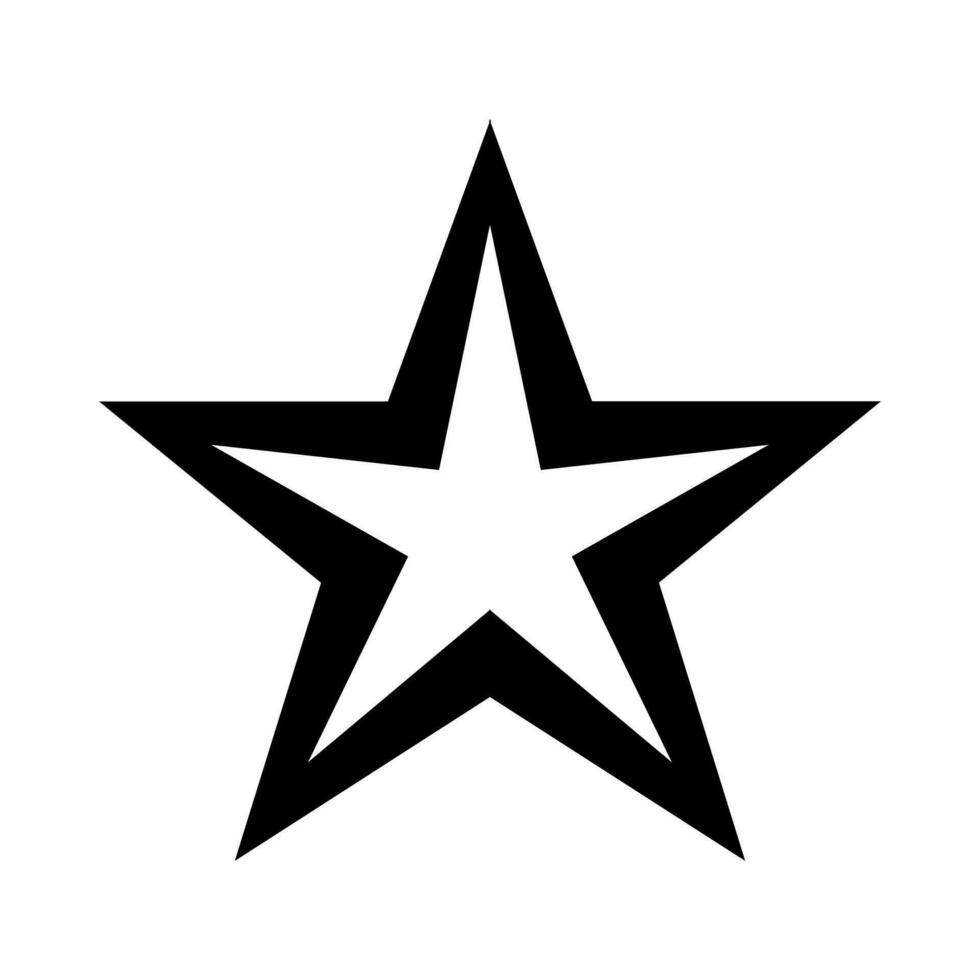 Abstract star black vector icon isolated on white background