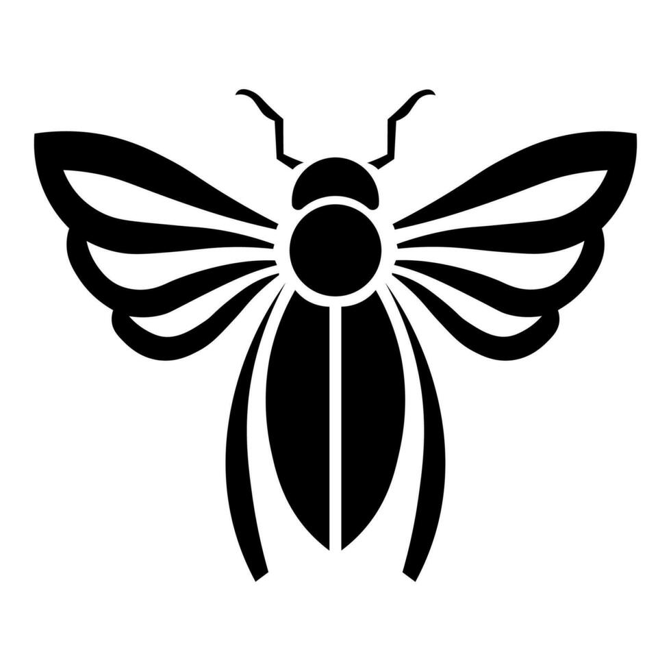 Firefly black vector icon isolated on white background