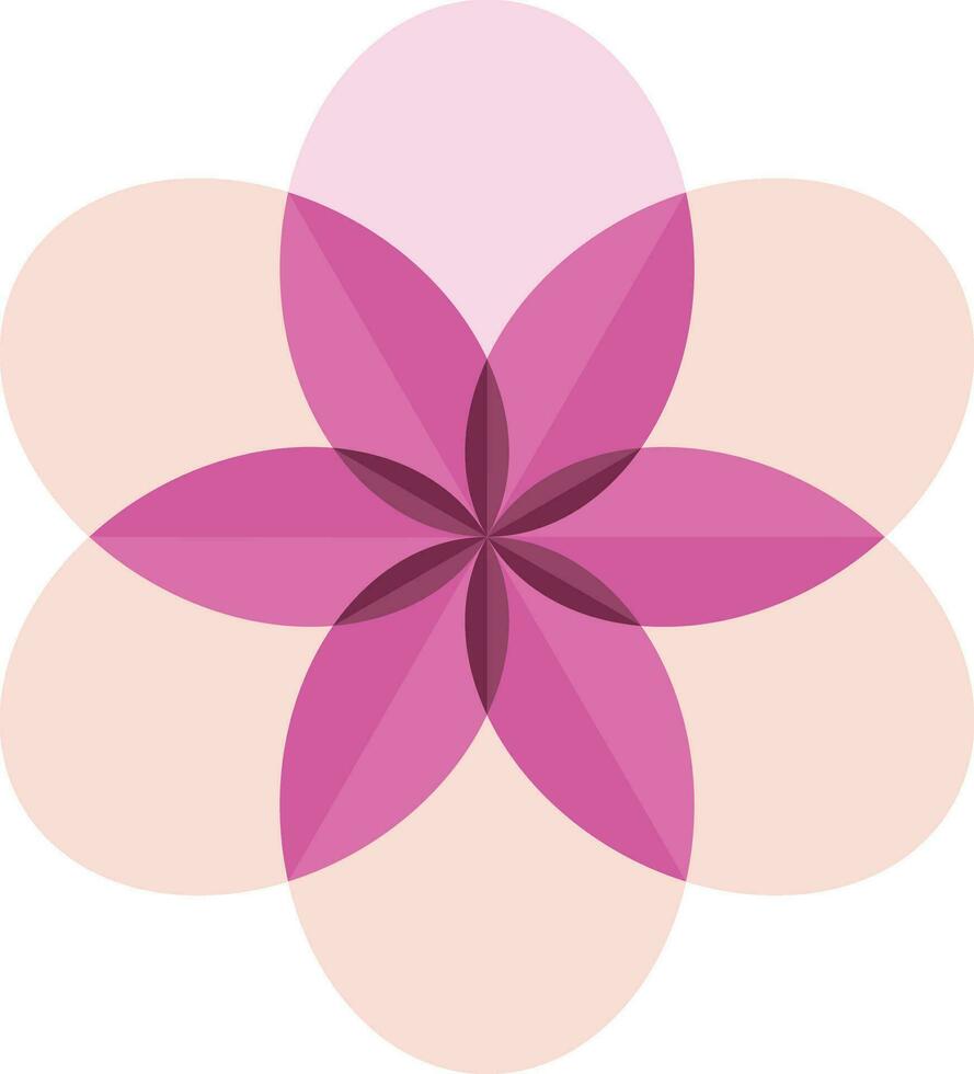 púrpura sencillo geométrico flor circulo vector