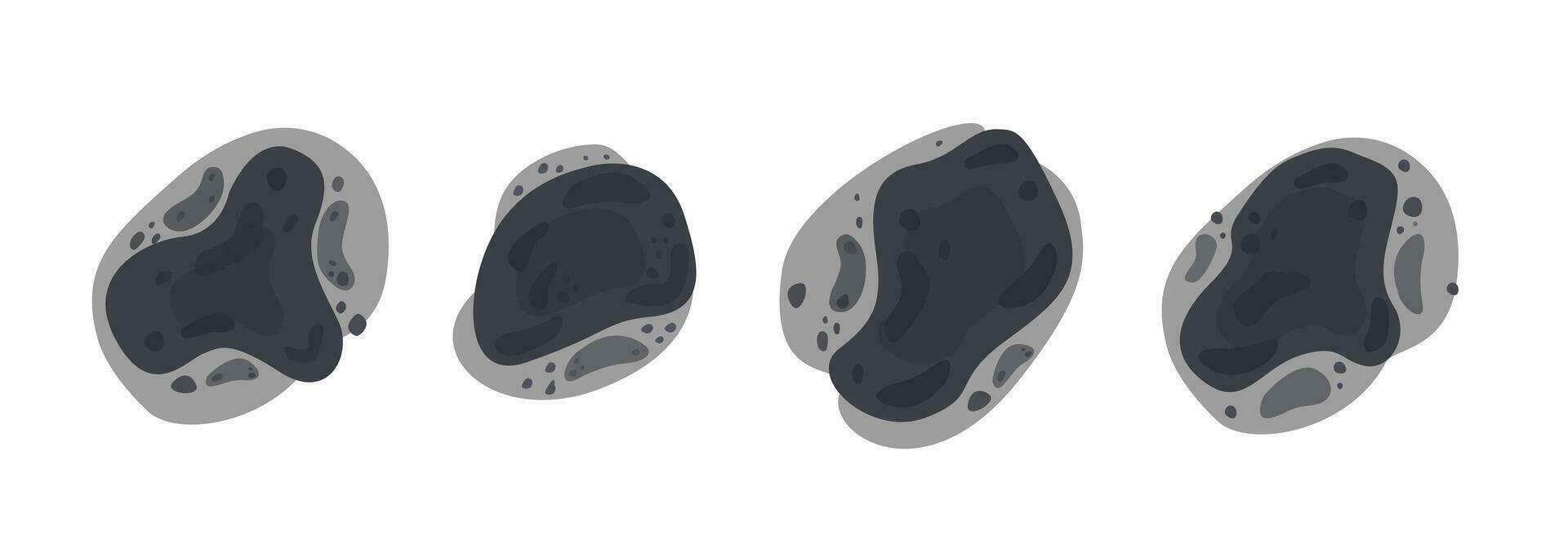 lugares de negro molde o hongo en diferente formas tóxico molde manchas mucormicosis brote. hongos, bacterias vector conjunto en plano dibujos animados estilo aislado en blanco antecedentes.