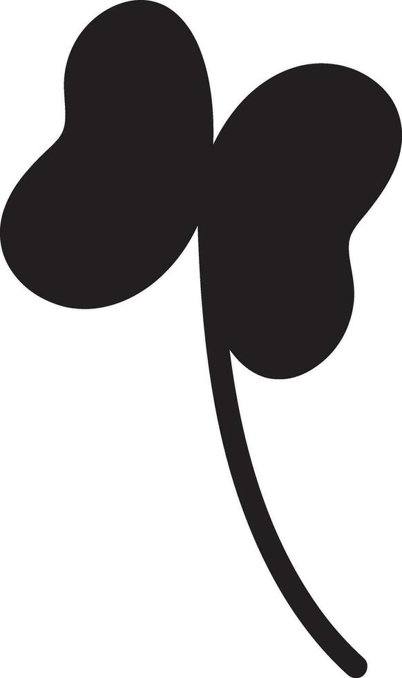 Clover Vector illustration Sketch line clover Hand drawn brush shamrocks on white background St Patricks Day