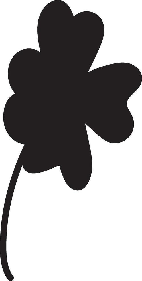 Clover Vector illustration Sketch line clover Hand drawn brush shamrocks on white background St Patricks Day