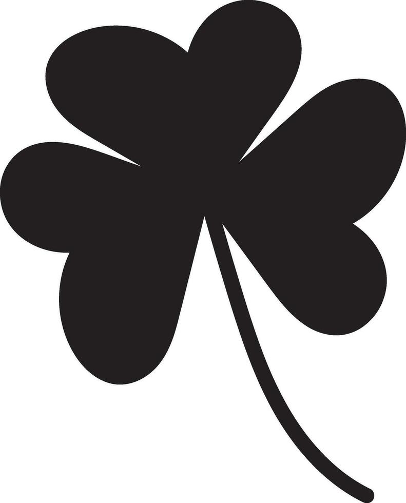 Clover Vector illustration Sketch line clover Hand drawn brush shamrocks on white background St Patricks Day