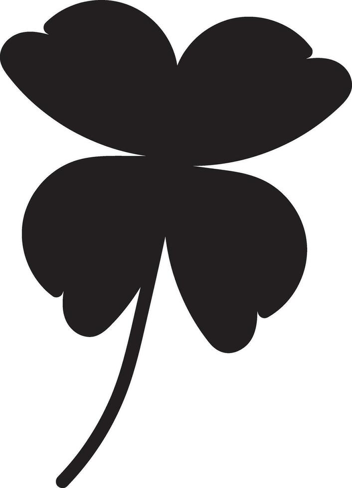 Clover Vector illustration Sketch line clover Hand drawn brush shamrocks on white background St Patricks Day