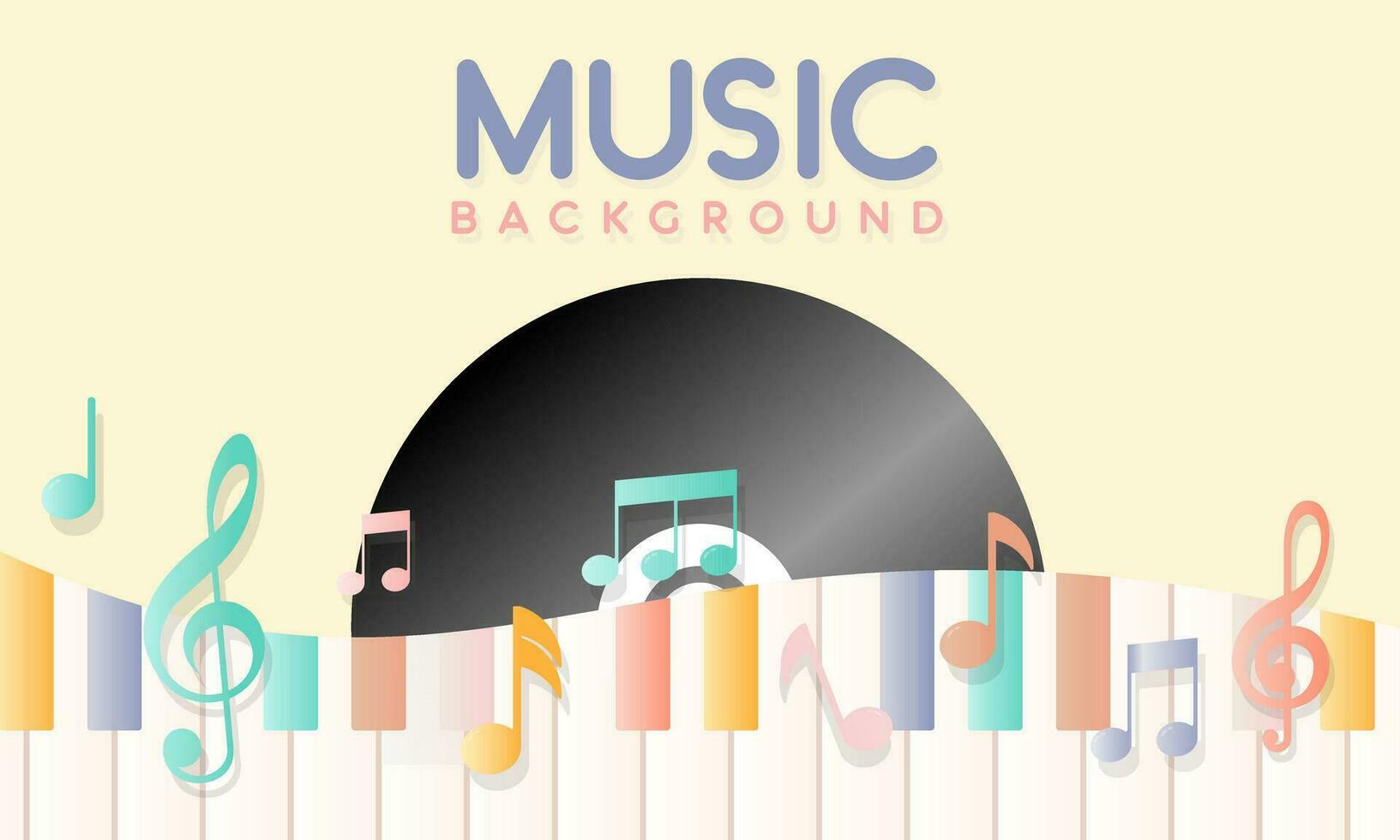 Music notes, song, melody or tune logo vector