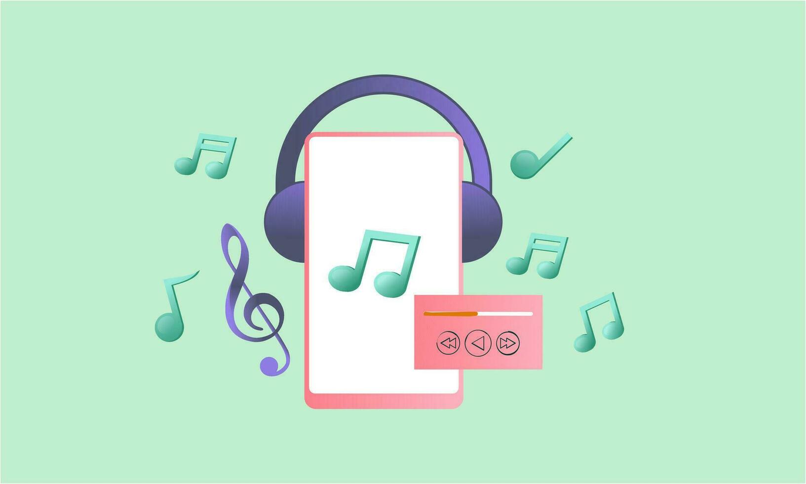 Music notes, song, melody or tune logo vector