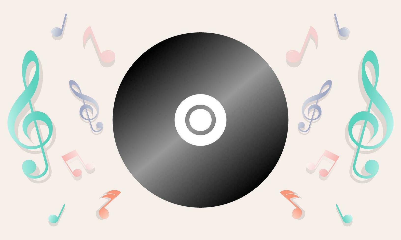 Music notes, song, melody or tune logo vector