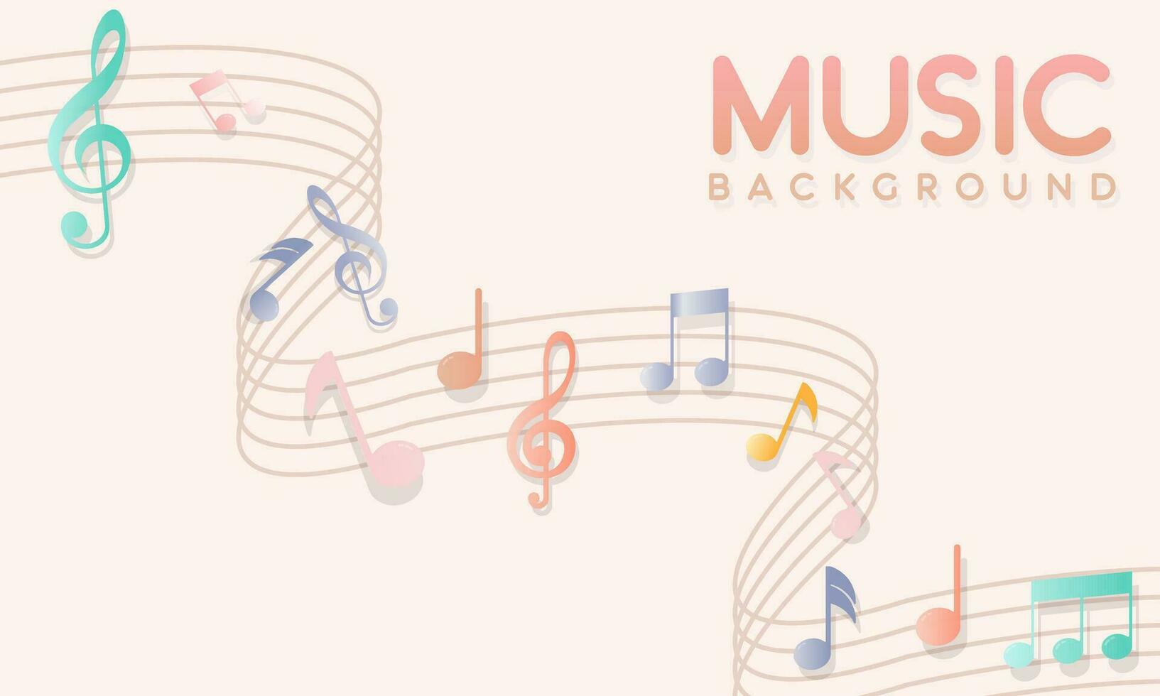 Music notes, song, melody or tune logo vector