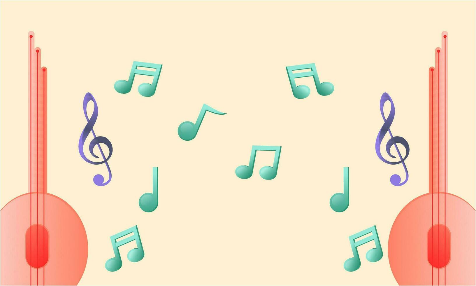 Music notes, song, melody or tune logo vector