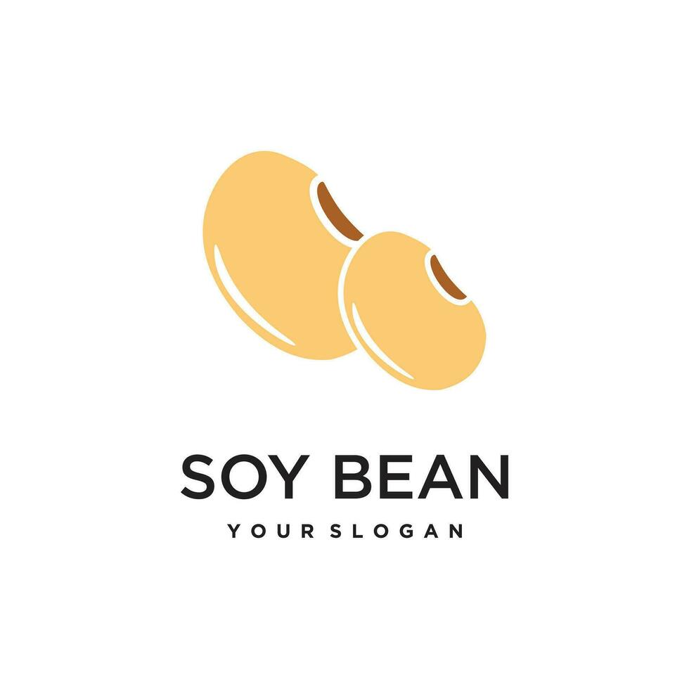 Vector soybean vector flat illustration. organic legumes beans