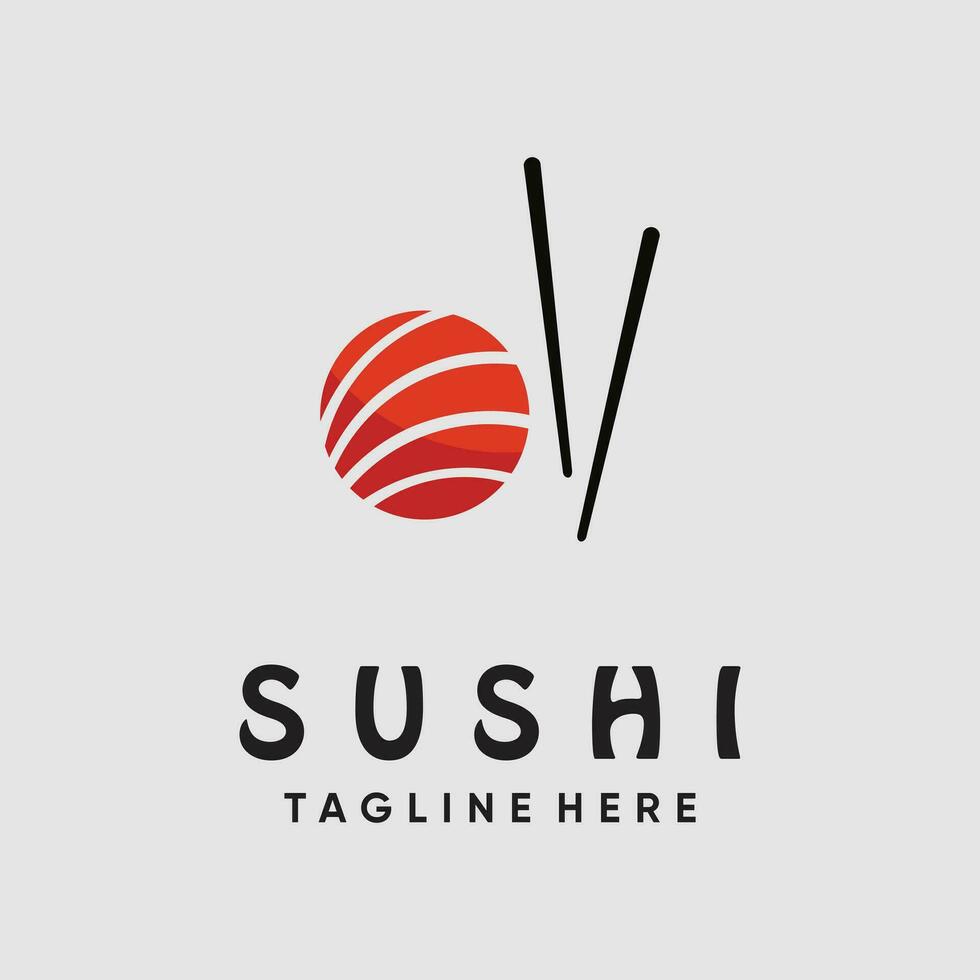 Sushi logo design vector with simple creative concept